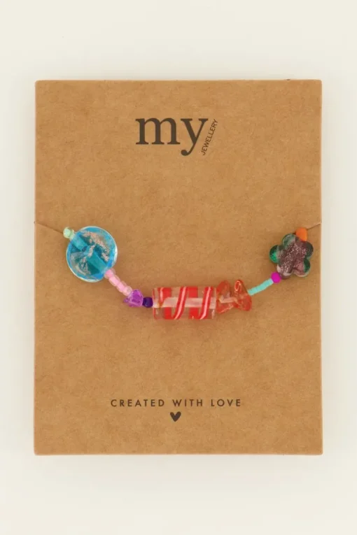 Armband Met Diverse Multikleur Kralen