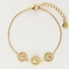 Armband Met Drie Zonnebloemen