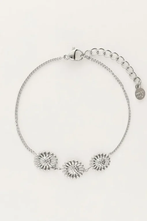 Armband Met Drie Zonnebloemen