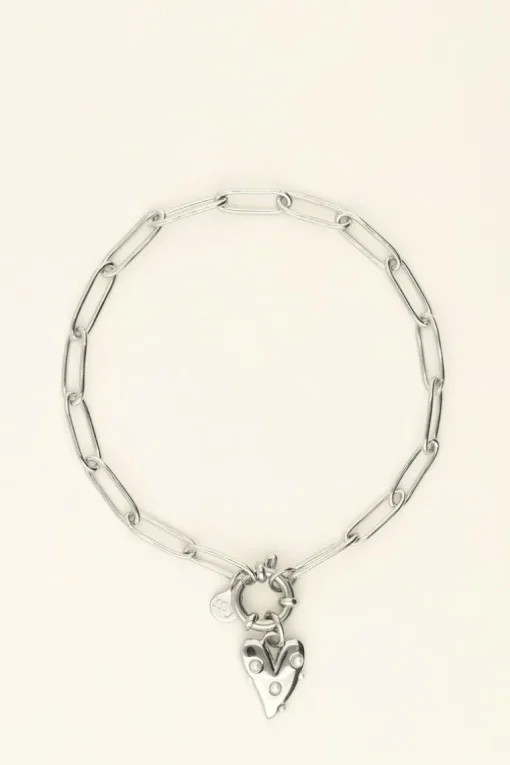 Armband Met Groot Hart En Parels