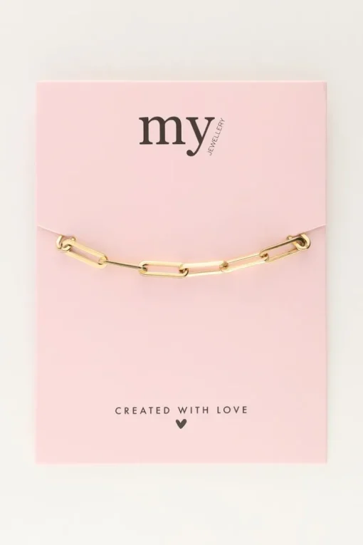 Armband Met Grote Vierkante Schakels