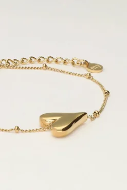 Armband Met Hartje En Bolletjes