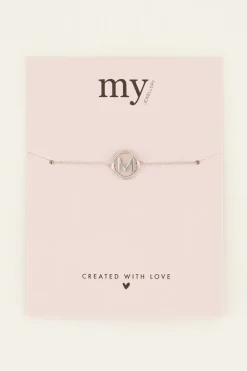Armband Met Initial In Ronde Bedel