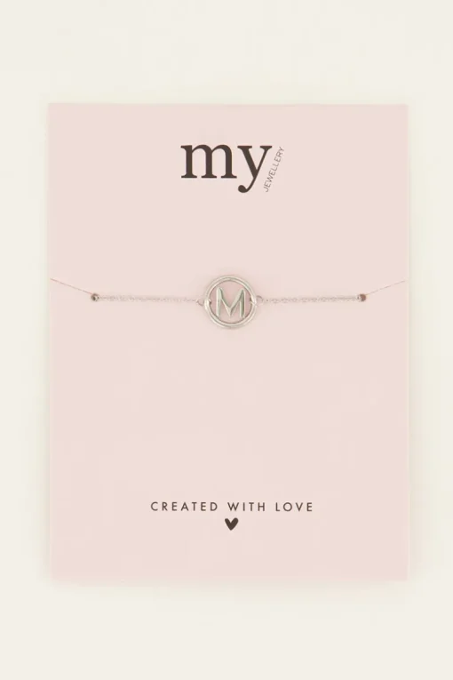 Armband Met Initial In Ronde Bedel
