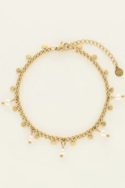 Armband Met Kleine Munten En Parels