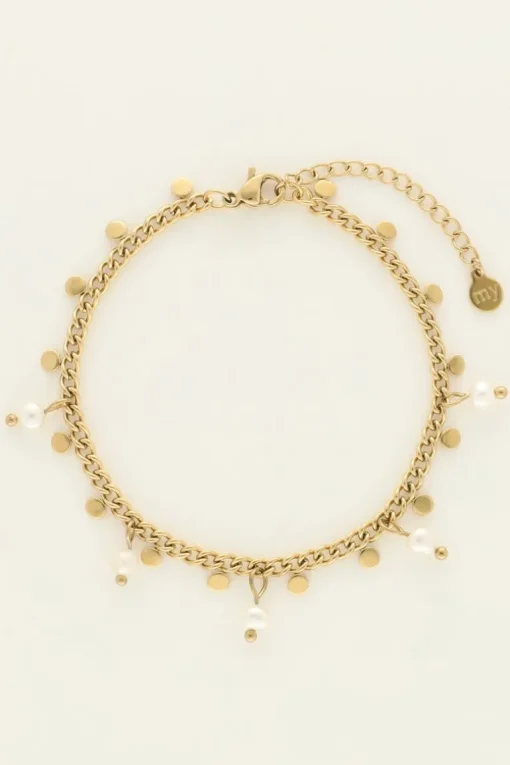 Armband Met Kleine Munten En Parels