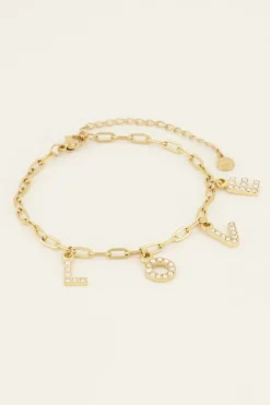 Armband Met Love Letters & Strass
