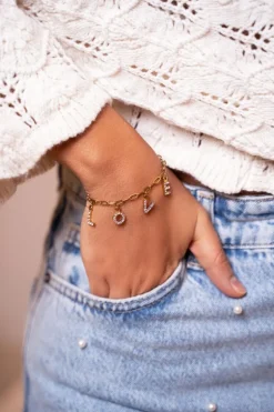 Armband Met Love Letters & Strass