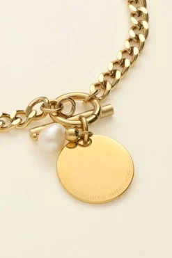 Armband Met Munt & Parel