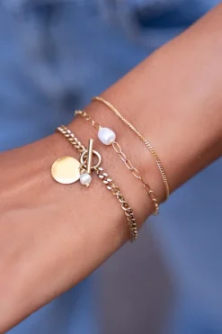 Armband Met Munt & Parel