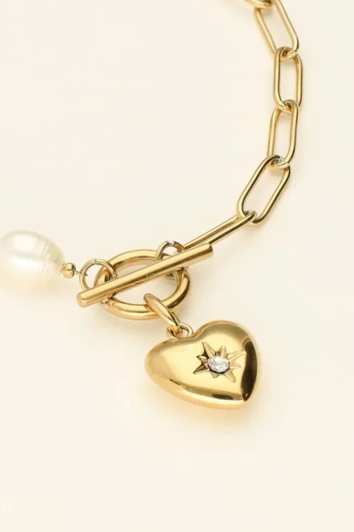 Armband Met Schakels & Parel