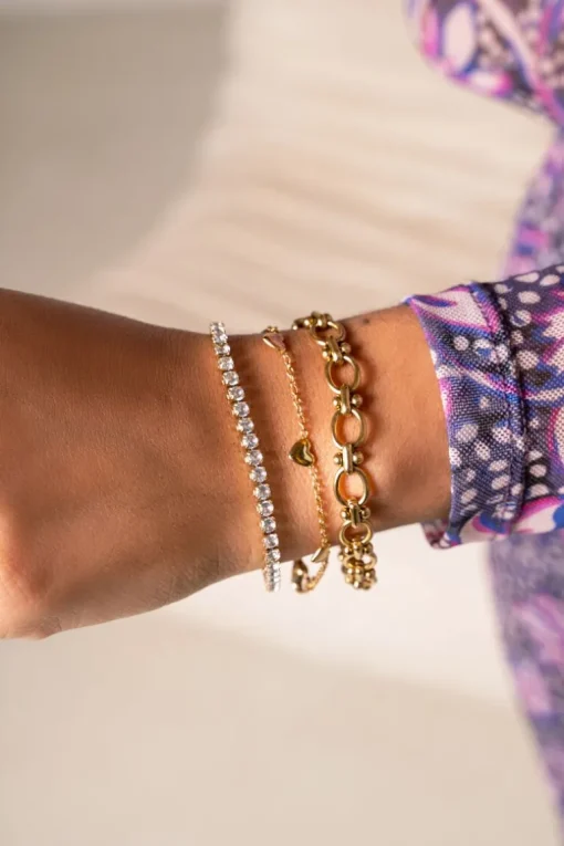 Armband Met Schakels En Bolletjes