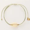 Art Gouden Koord Armband Met Schelp