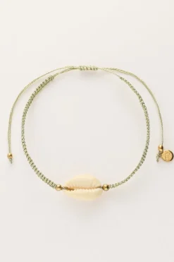 Art Gouden Koord Armband Met Schelp