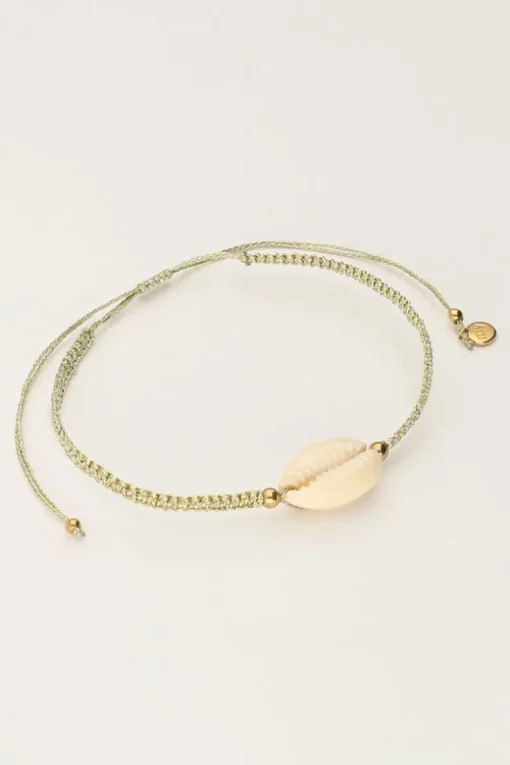 Art Gouden Koord Armband Met Schelp