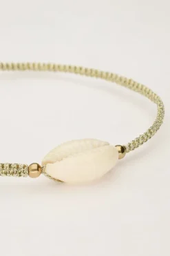 Art Gouden Koord Armband Met Schelp