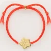 Art Oranje Koord Armband Met Bloem