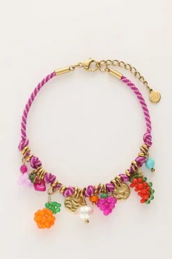 Art Paarse Touw Armband Tutti Frutti
