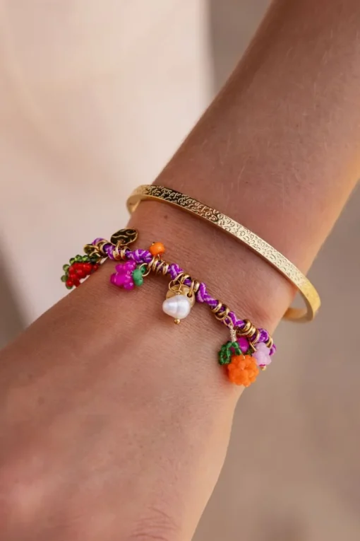 Art Paarse Touw Armband Tutti Frutti