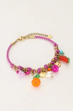 Art Paarse Touw Armband Tutti Frutti