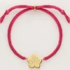 Art Roze Koord Armband Met Bloem