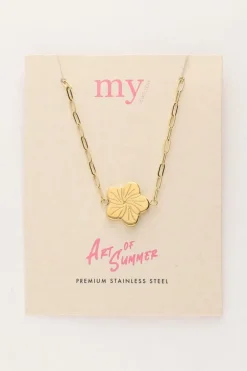 Art Schakelketting Met Bloem