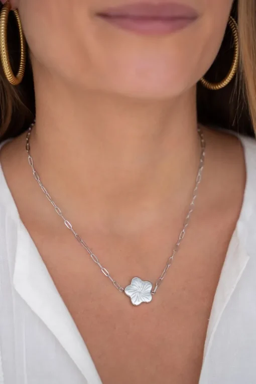 Art Schakelketting Met Bloem