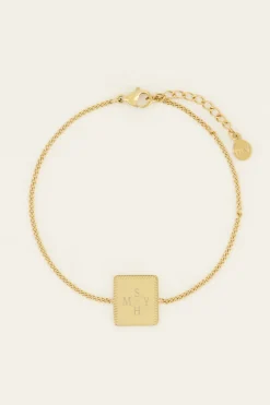Atelier Armband Met Vierkante Bedel