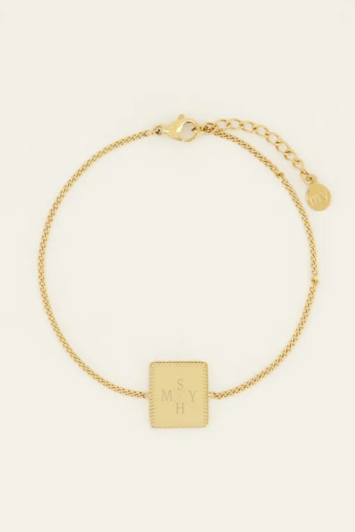 Atelier Armband Met Vierkante Bedel