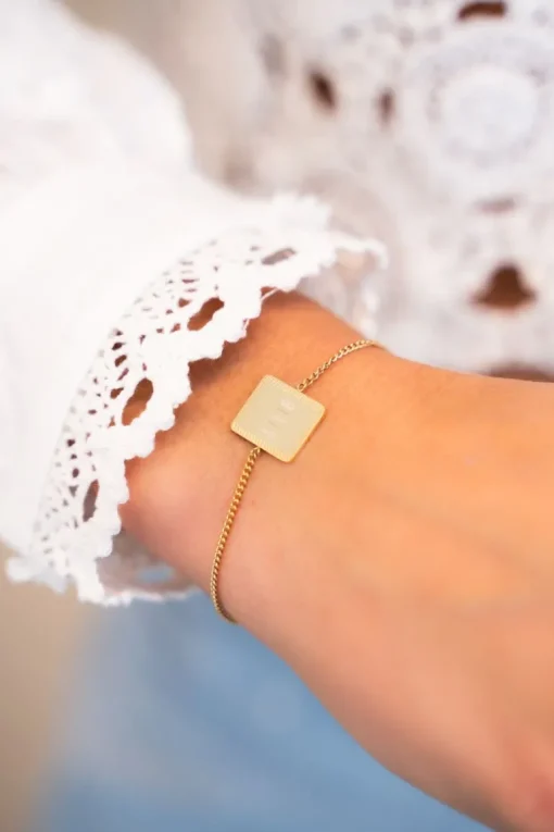 Atelier Armband Met Vierkante Bedel