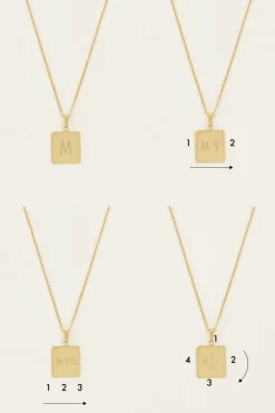 Atelier Lange Ketting Met Vierkante Bedel