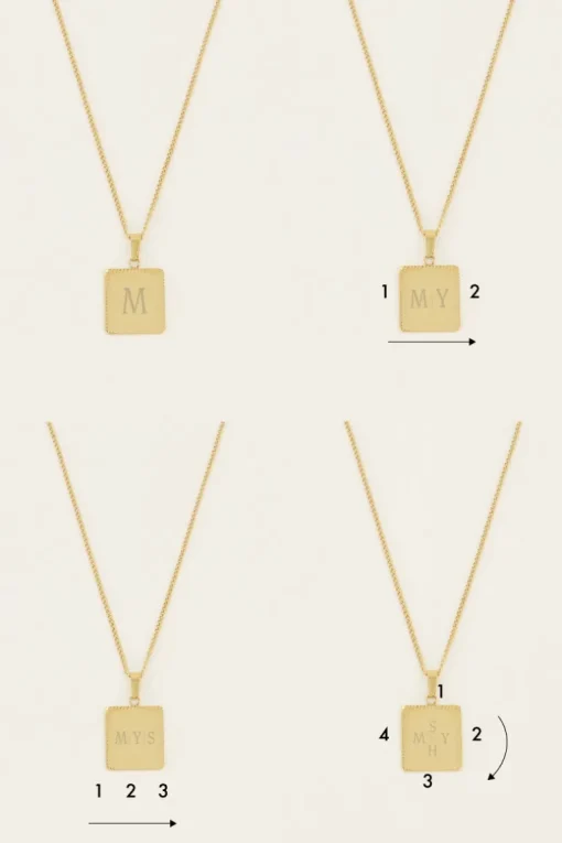 Atelier Lange Ketting Met Vierkante Bedel