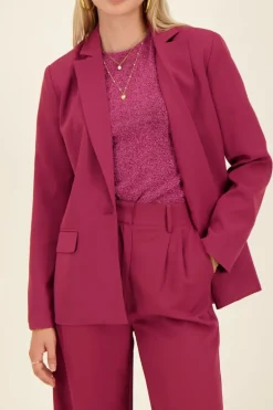 Aubergine Oversized Blazer