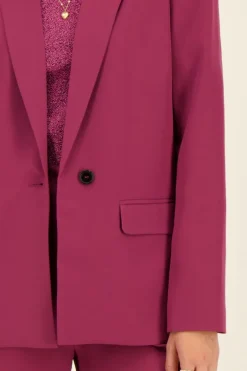 Aubergine Oversized Blazer