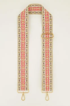Aztec Bag Strap Lichtroze