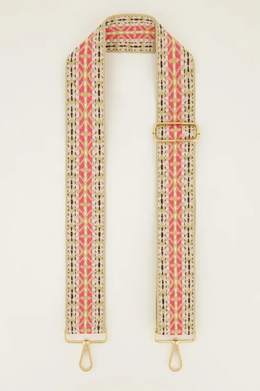 Aztec Bag Strap Lichtroze