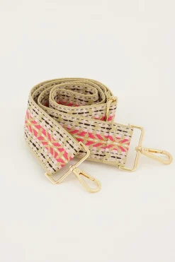 Aztec Bag Strap Lichtroze