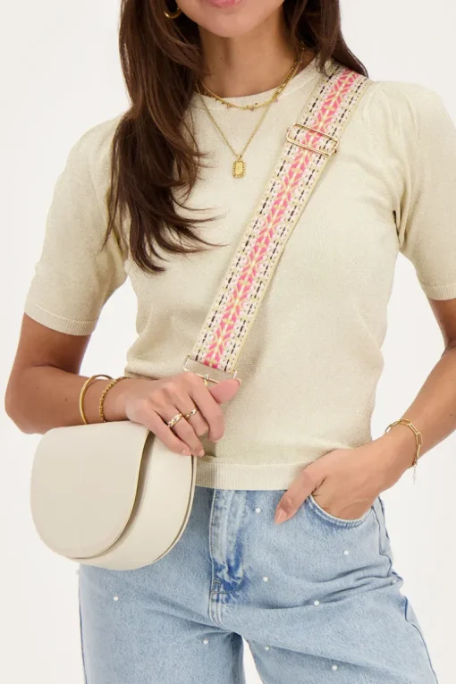 Aztec Bag Strap Lichtroze