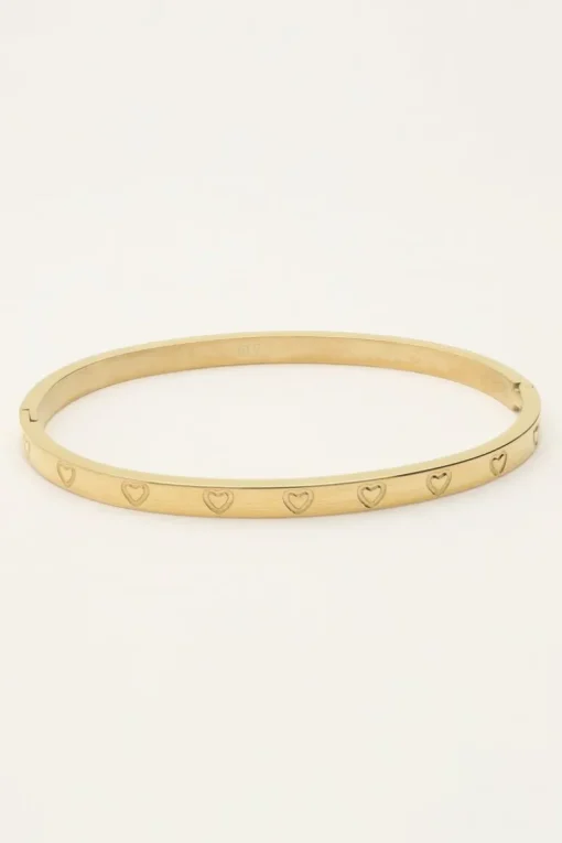 Bangle Met Gegraveerde Hartjes
