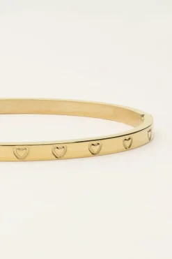 Bangle Met Gegraveerde Hartjes