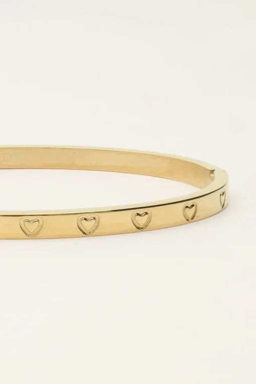 Bangle Met Gegraveerde Hartjes