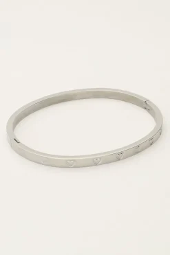 Bangle Met Gegraveerde Hartjes