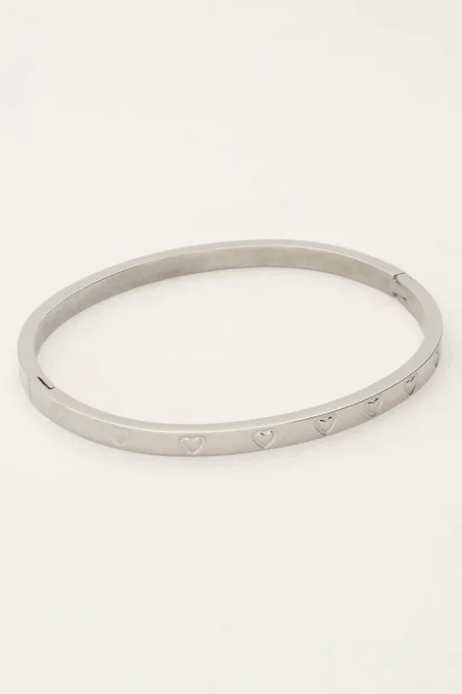 Bangle Met Gegraveerde Hartjes