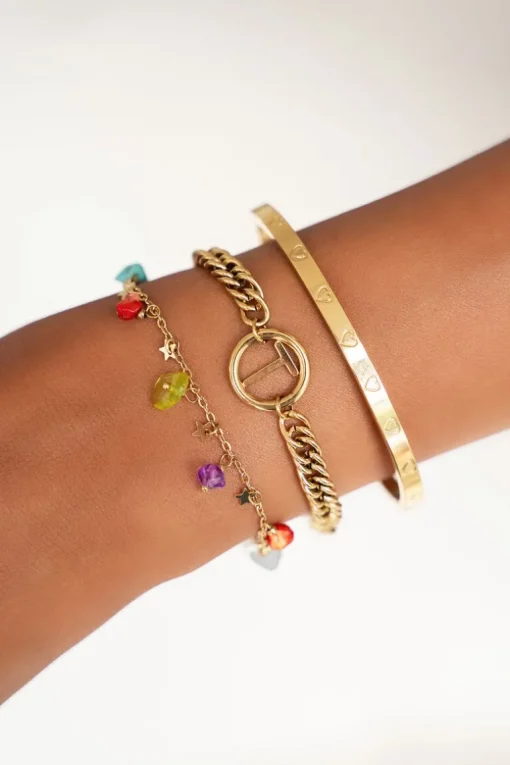 Bangle Met Gegraveerde Hartjes