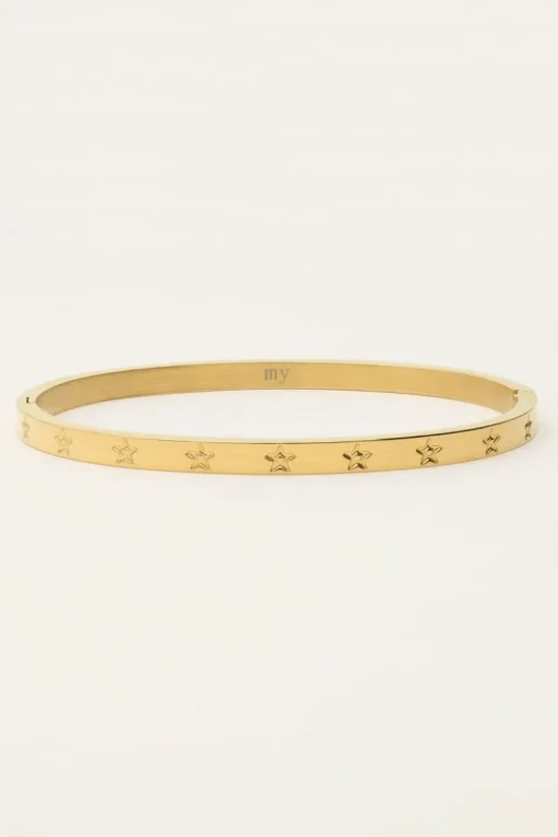 Bangle Met Gegraveerde Sterretjes