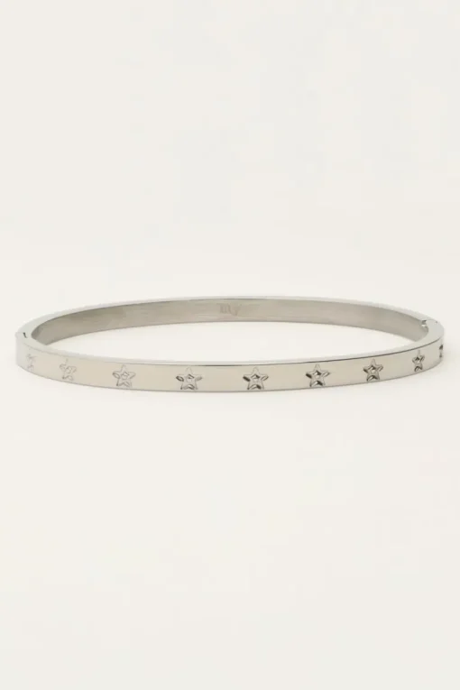 Bangle Met Gegraveerde Sterretjes