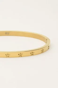 Bangle Met Gegraveerde Sterretjes