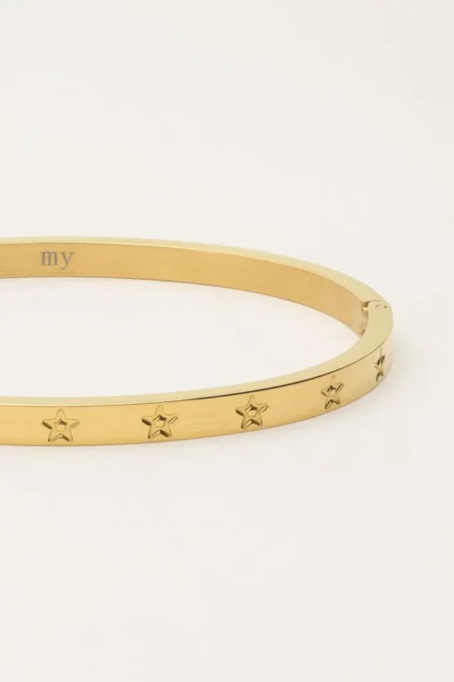 Bangle Met Gegraveerde Sterretjes