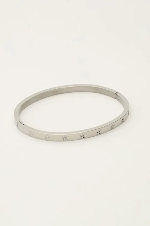 Bangle Met Gegraveerde Sterretjes