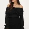 Basic Zwarte Skort Met Overslag